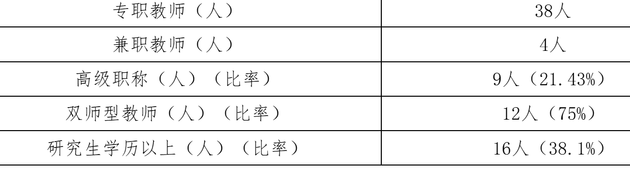 系部师资队伍结构